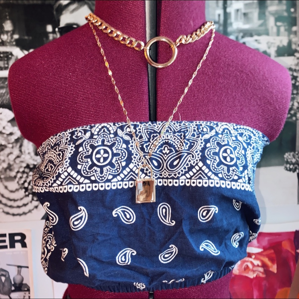 Bandana strapless top